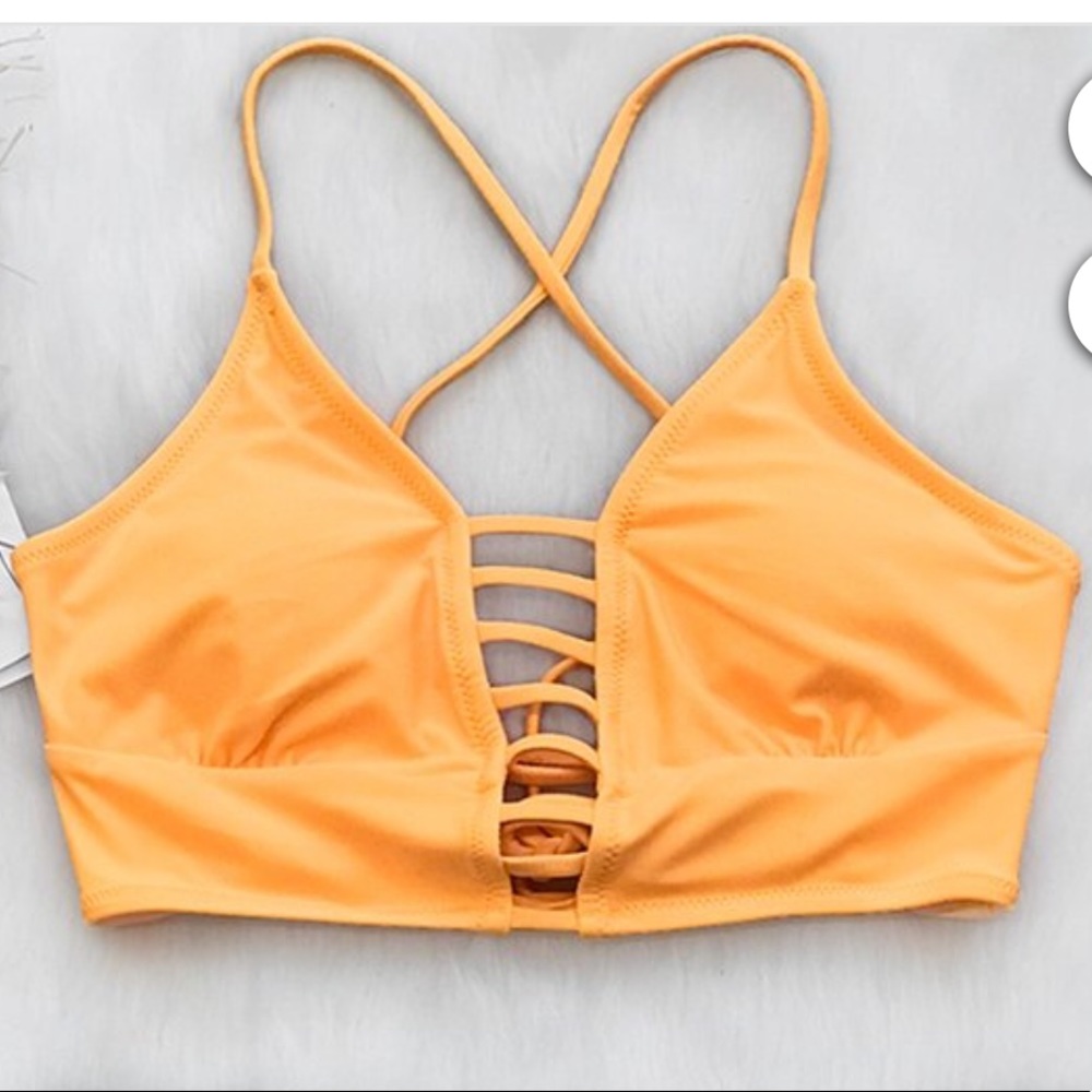 Cupshe High Wasted Bikini, Yellow and Leaves Print